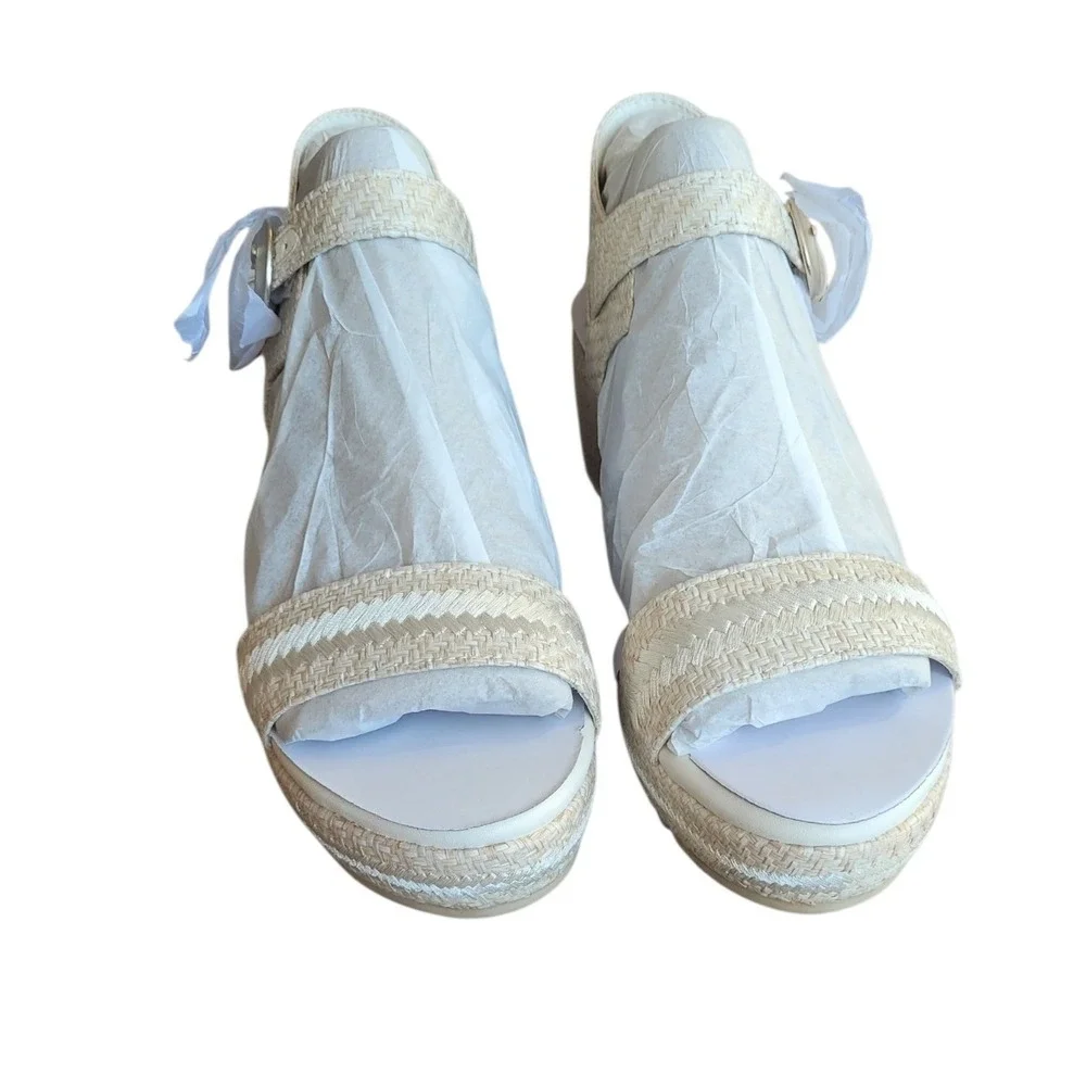 NATURALIZER 12M Eggshell Stella Wedge Sandal Women